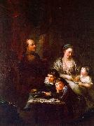 Anton  Graff The Artist's Family before the Portrait of Johann Georg Sulzer Sweden oil painting reproduction